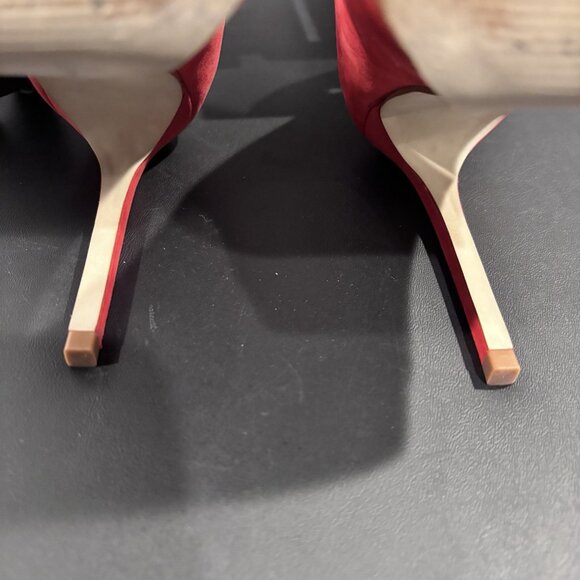 Steve Madden Lovey Red Suede Stiletto Pumps - Picture 12 of 16